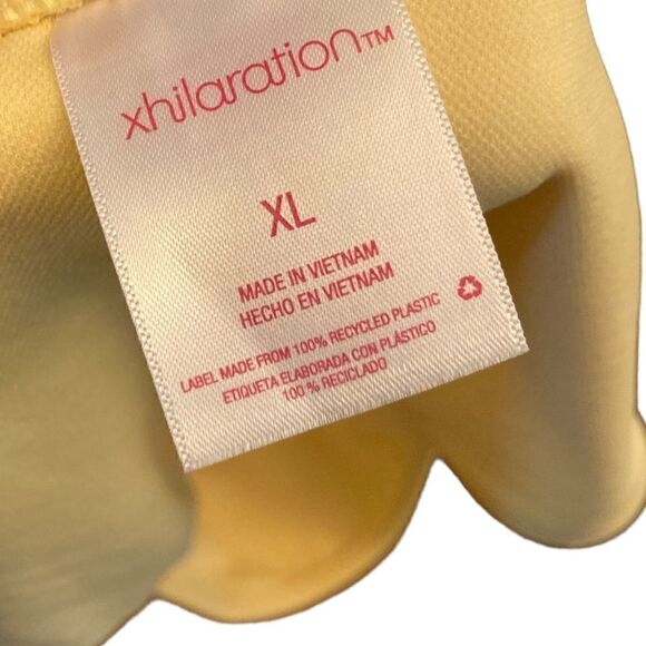 Xhilaration Yellow Ribbed Swim Bottoms, Size XL (12-14), NWT - Picture 5 of 9